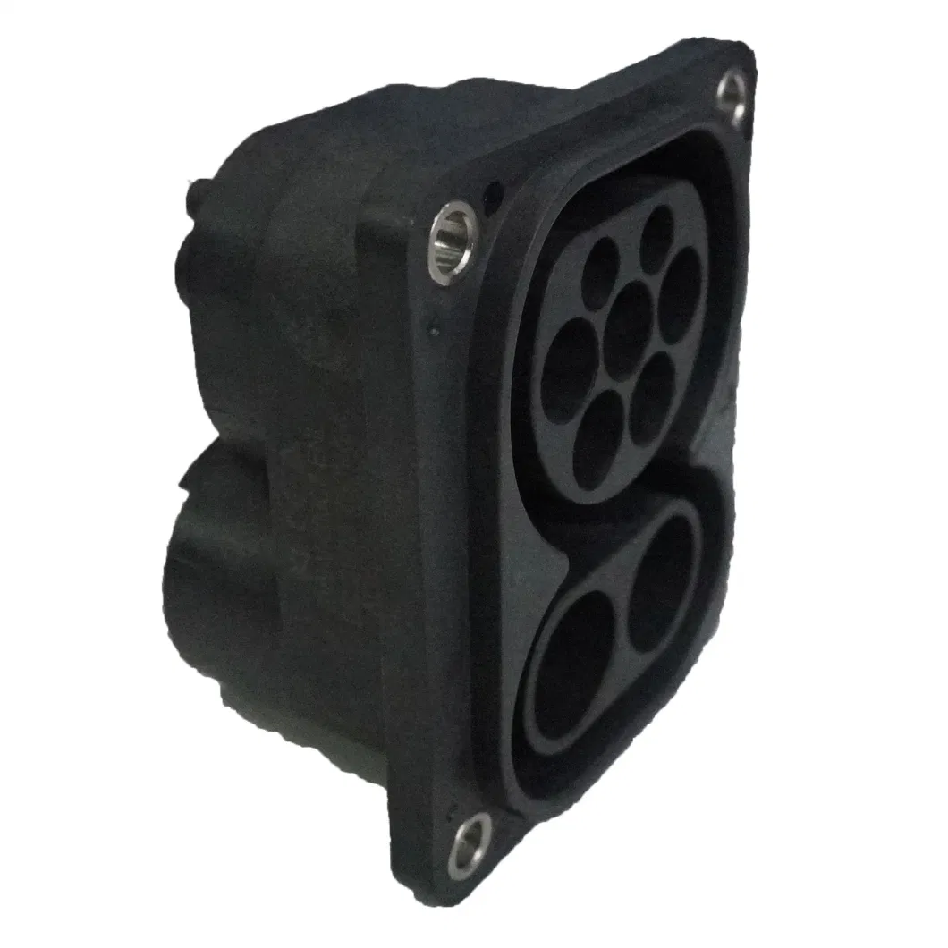 The New Black AC/DC Integrated Type2 European Standard Car Socket Provides Power Transmission for The Vehicle