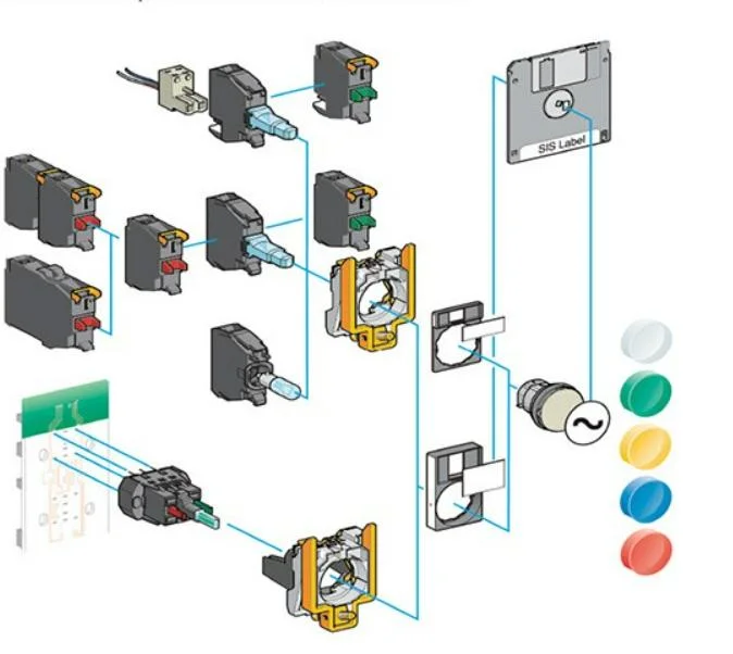 Push Button Switch La155 Wl155 Button, Xb5 Button, 22mm Plastic Emergency Stop Button with LED with Lamp